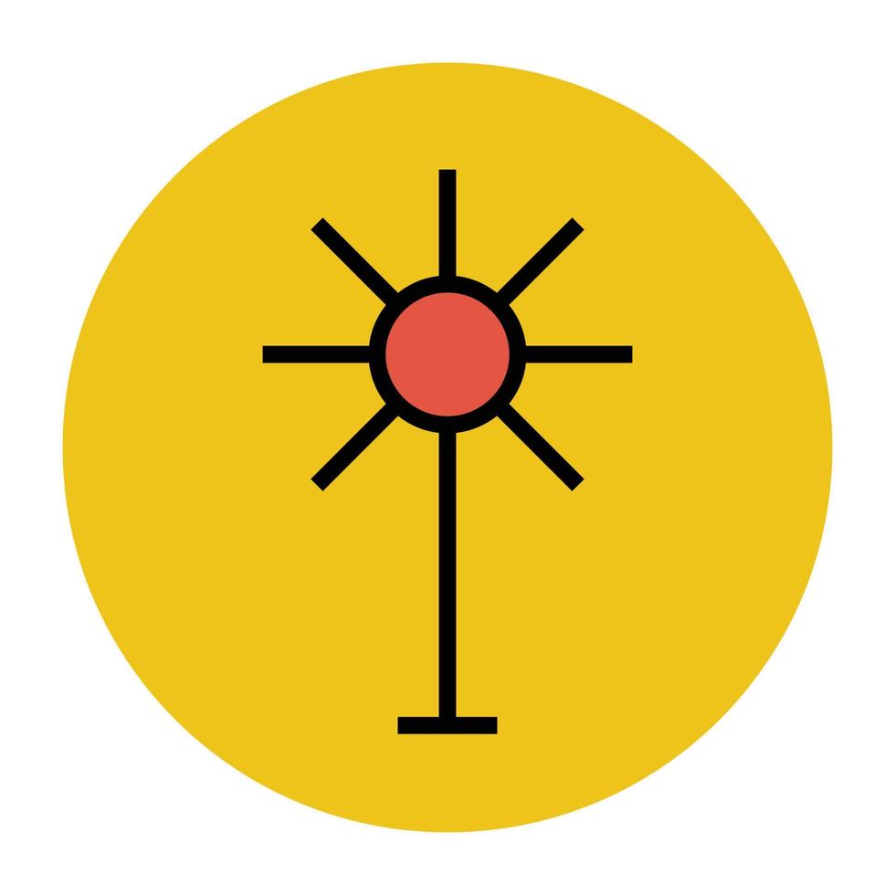 Trendy Light Pole vector