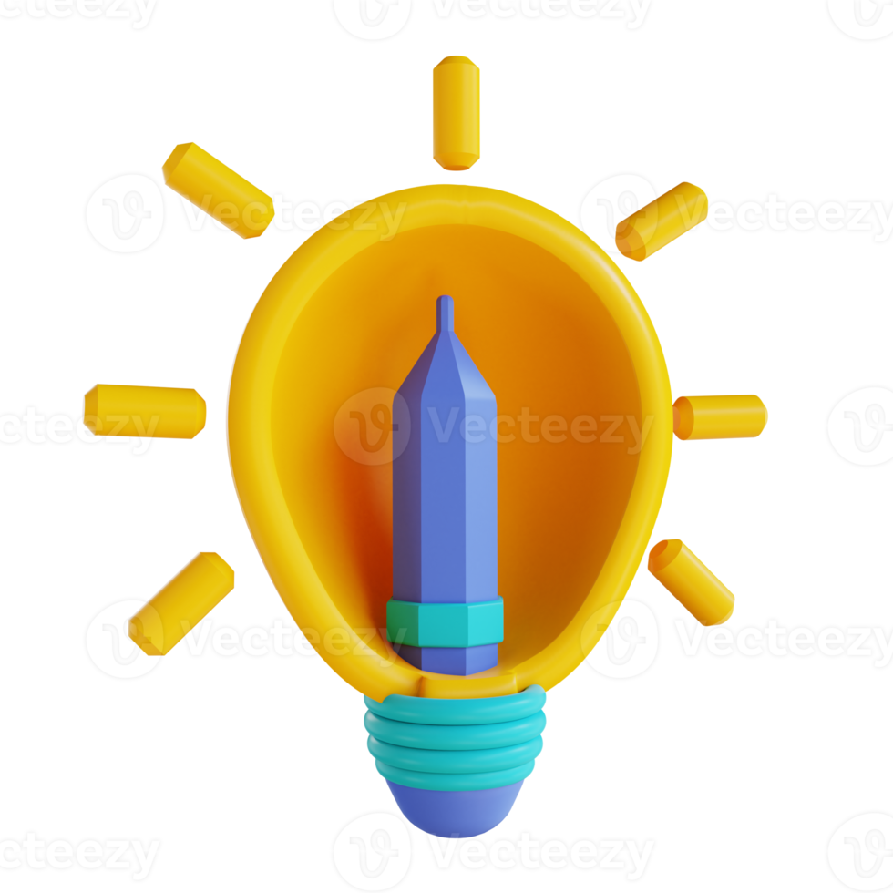 ideia criativa de engenharia de ilustração 3D png