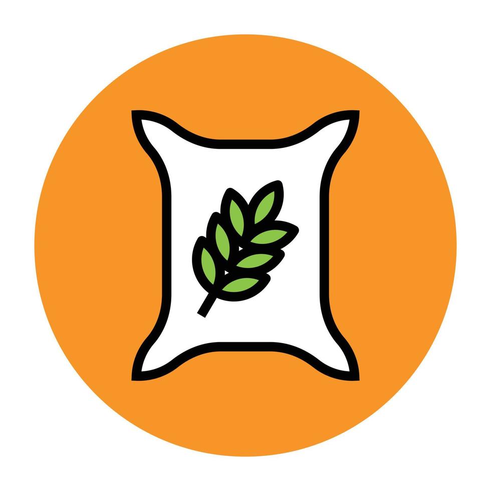 Trendy Wheat Sack vector