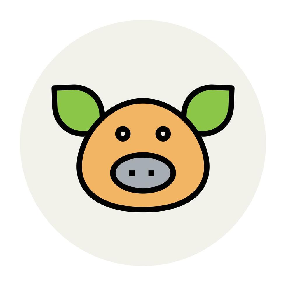 Trendy Pig Concepts vector
