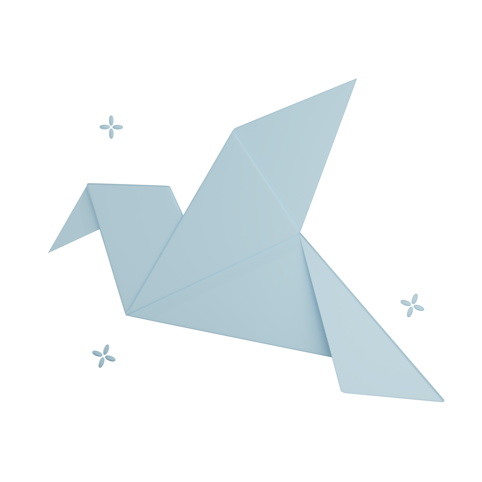 3D bird origami illustration with transparent background 9383235 PNG