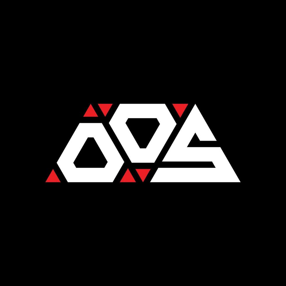 OOS triangle letter logo design with triangle shape. OOS triangle logo design monogram. OOS triangle vector logo template with red color. OOS triangular logo Simple, Elegant, and Luxurious Logo. OOS