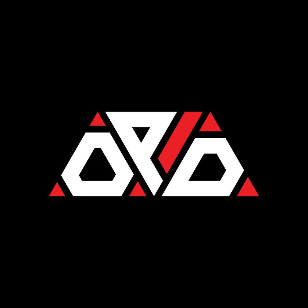 OPD triangle letter logo design with triangle shape. OPD triangle logo design monogram. OPD triangle vector logo template with red color. OPD triangular logo Simple, Elegant, and Luxurious Logo. OPD