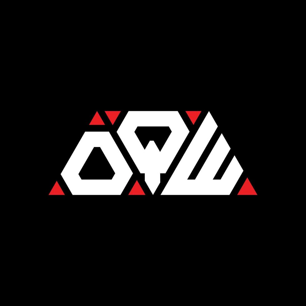 oqw diseño de logotipo de letra triangular con forma de triángulo. monograma de diseño de logotipo de triángulo oqw. plantilla de logotipo de vector de triángulo oqw con color rojo. logotipo triangular oqw logotipo simple, elegante y lujoso. oqw