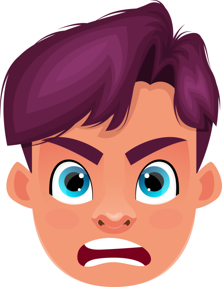 Little kid face expression clipart design illustration png