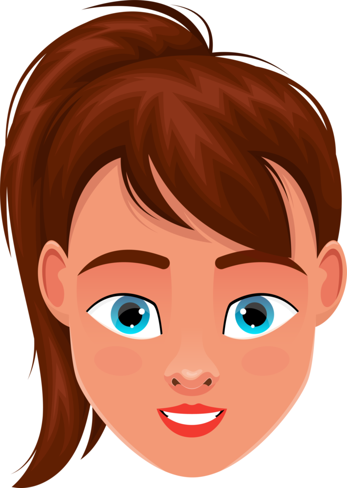 mujer cara clipart diseño ilustración png