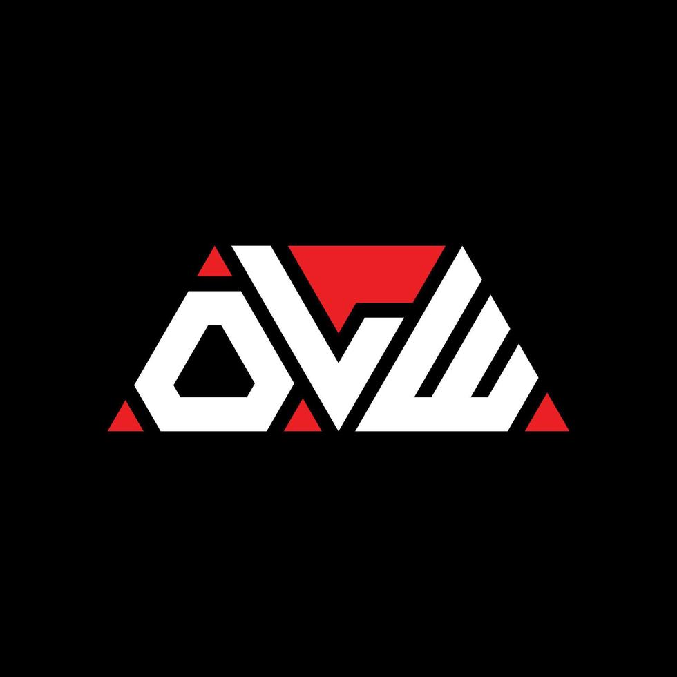 diseño de logotipo de letra de triángulo olw con forma de triángulo. monograma de diseño de logotipo de triángulo olw. plantilla de logotipo de vector de triángulo olw con color rojo. logotipo triangular olw logotipo simple, elegante y lujoso. viejo