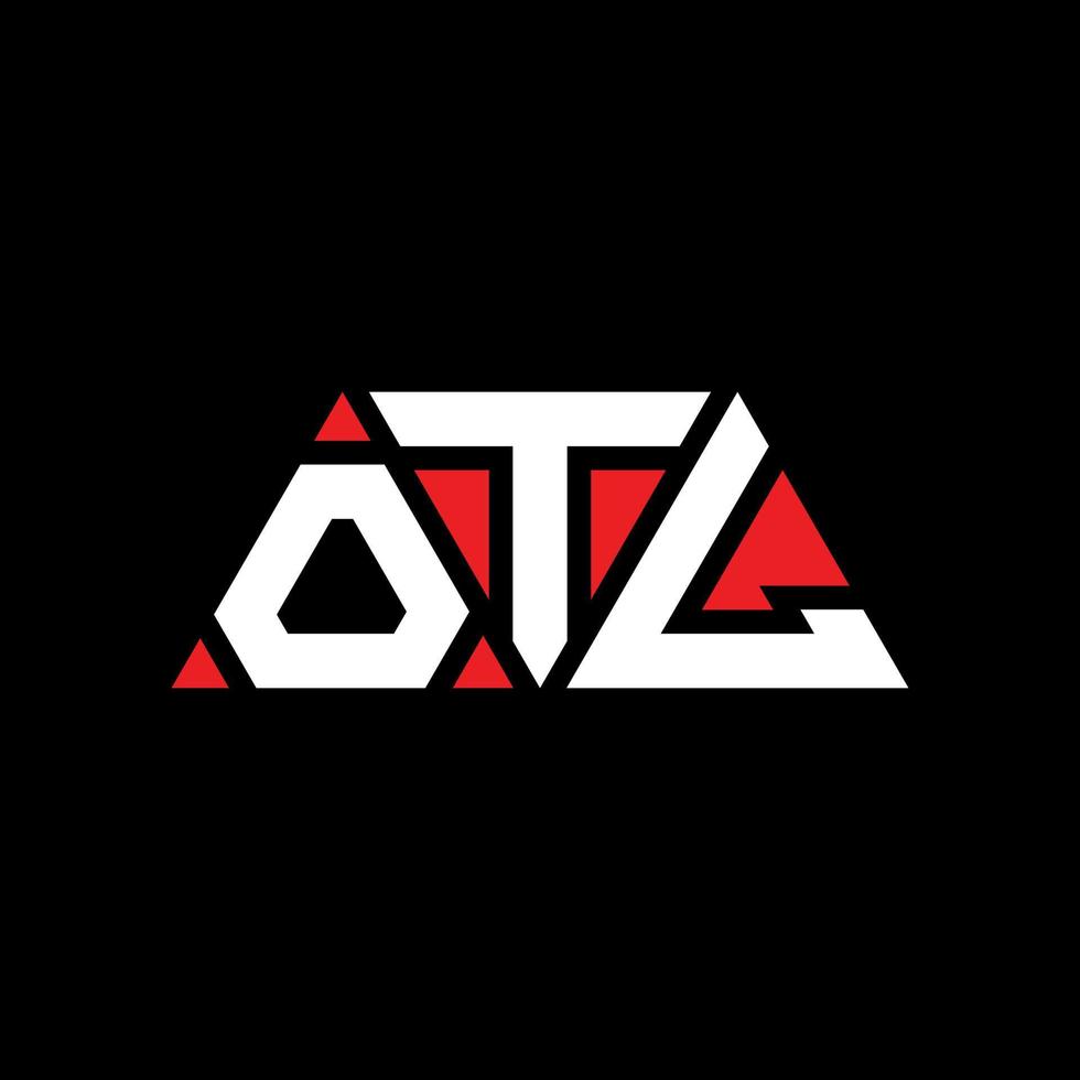 OTL triangle letter logo design with triangle shape. OTL triangle logo design monogram. OTL triangle vector logo template with red color. OTL triangular logo Simple, Elegant, and Luxurious Logo. OTL