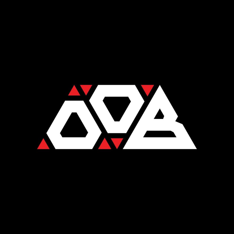 OOB triangle letter logo design with triangle shape. OOB triangle logo design monogram. OOB triangle vector logo template with red color. OOB triangular logo Simple, Elegant, and Luxurious Logo. OOB