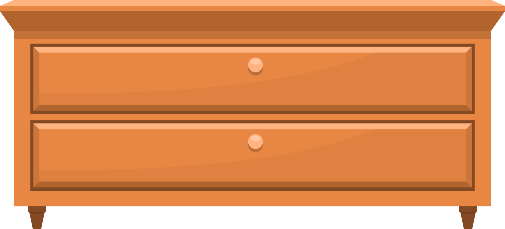 Retro wooden bedroom furniture clipart design illustration 9383638 PNG