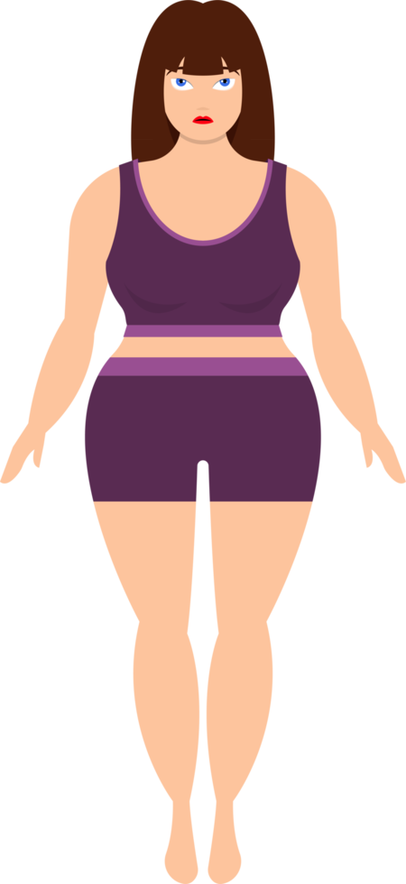 ilustração de design de clipart de personagem de mulher esportiva png