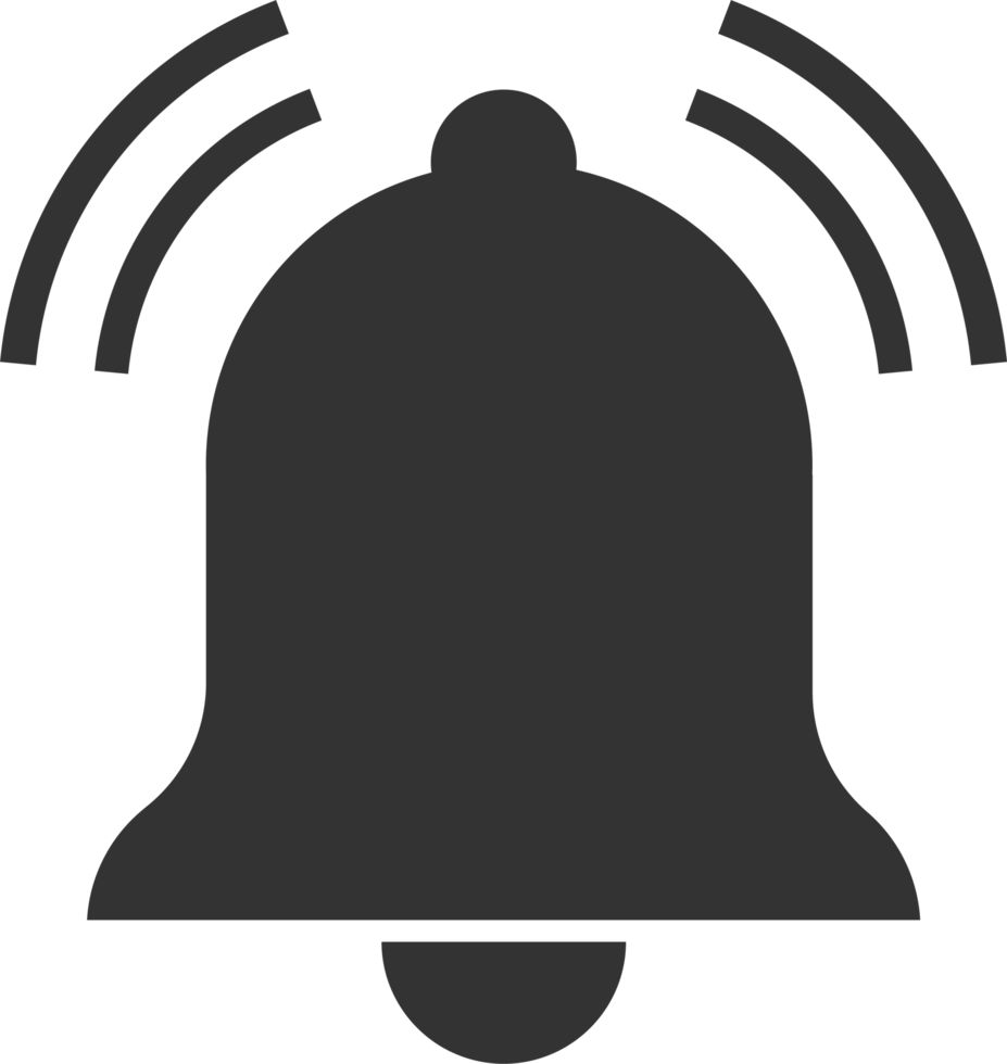 Notification bell clipart design illustration png
