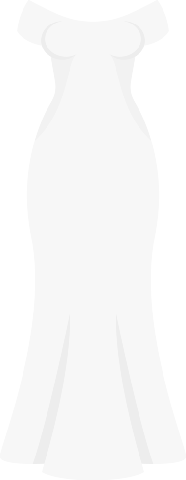 ilustração de design de clipart de vestido branco de noiva png