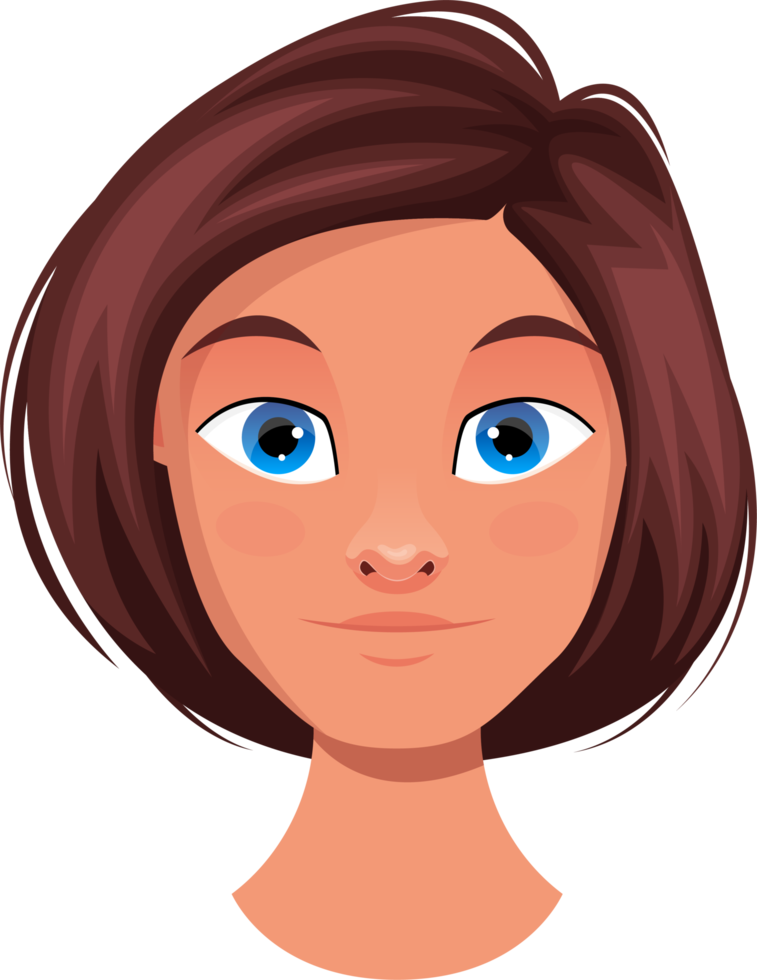 vrouw gezicht expressie clipart ontwerp illustratie png