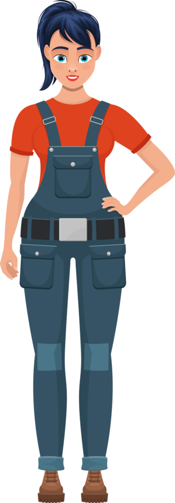 Woman worker clipart design illustration png