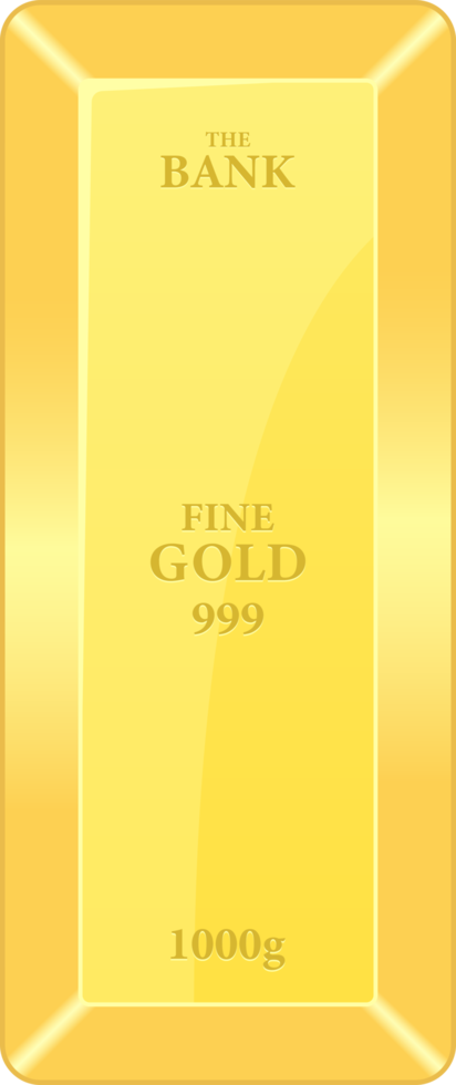 Gold bar clipart design illustration png