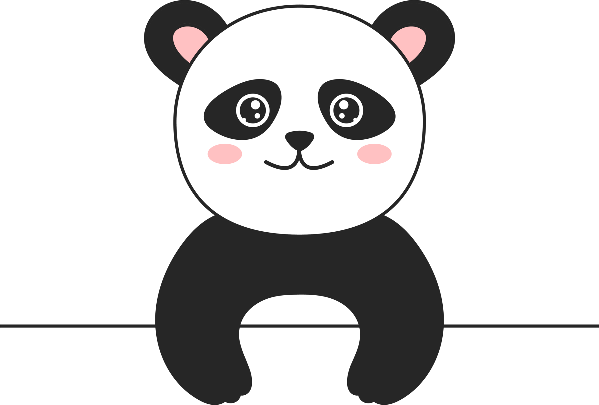 Panda bear clipart design illustration 9383801 PNG