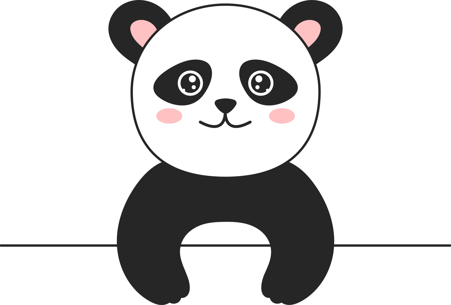 Desenho De Esboço Ilustração Urso Panda Fofo Preto E Branco Vetor PNG ,  Desenho De Urso, Desenho De Panda, Desenho De Asa Imagem PNG e Vetor Para  Download Gratuito