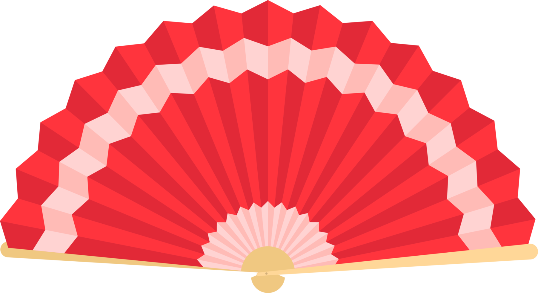 ilustração de design de clipart de ventilador dobrável japonês png