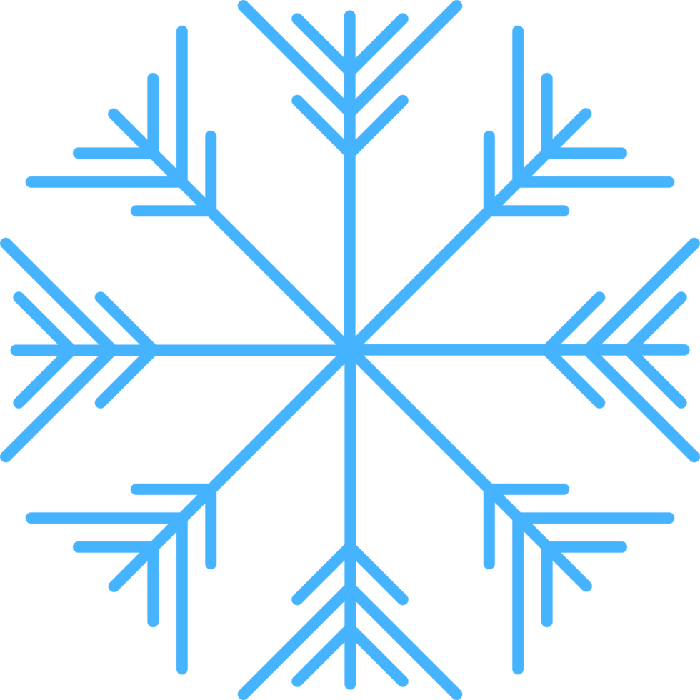 ilustração de design de clipart de flocos de neve png