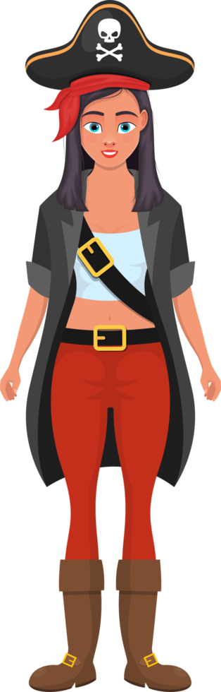 Pirate woman clipart design illustration png