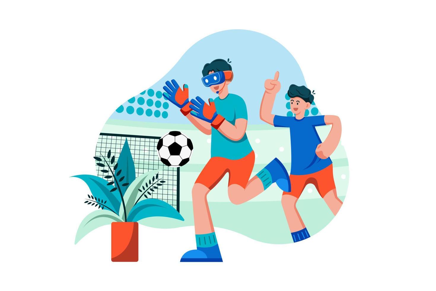 Sports games virtual concept vector