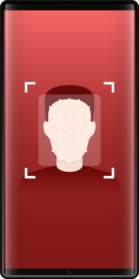 Face verification unlock clipart design illustration png