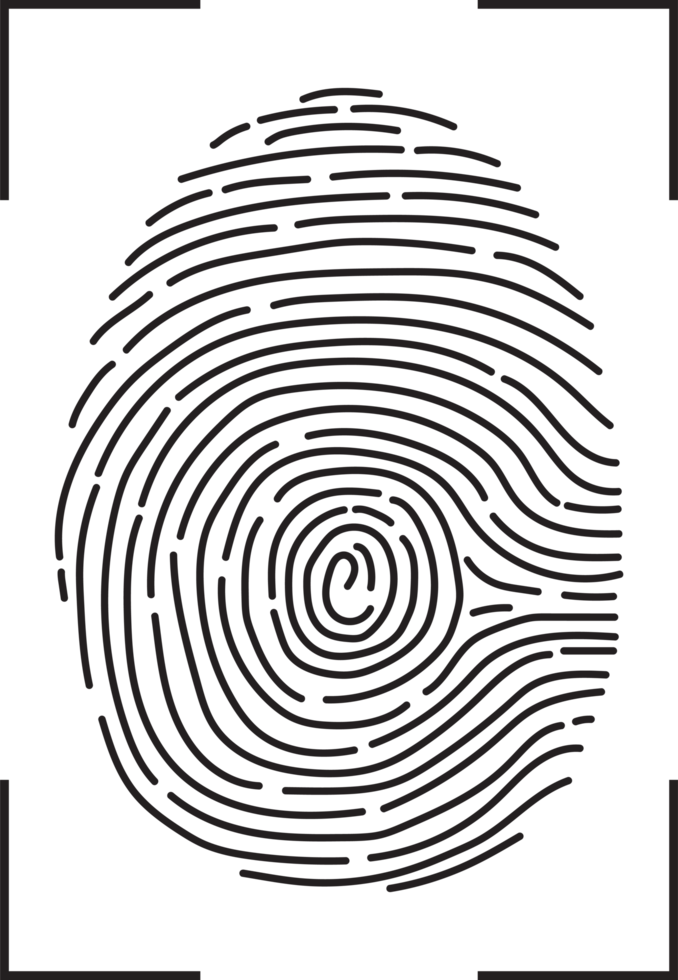 Unlock fingerprint scan clipart design illustration png