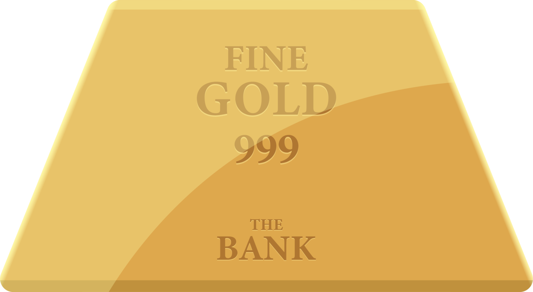 Gold bar clipart design illustration png