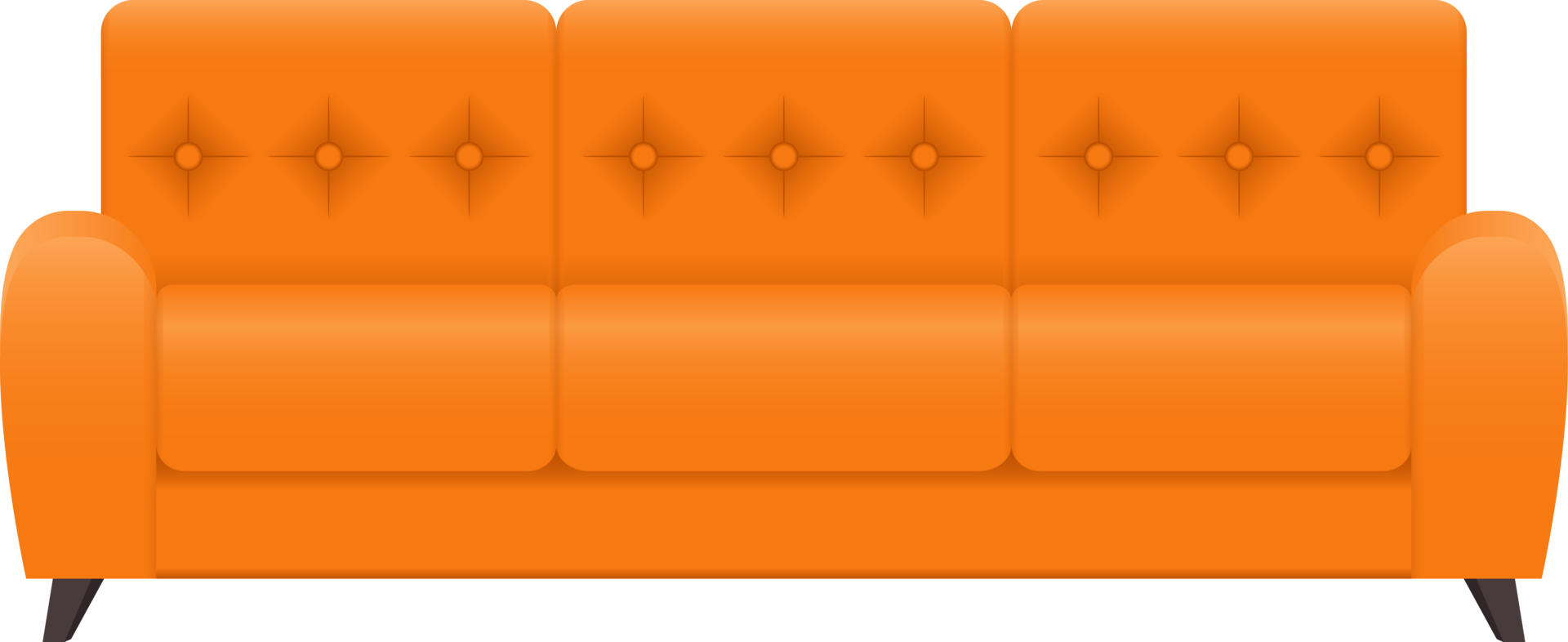 Modern sofa clipart design illustration png