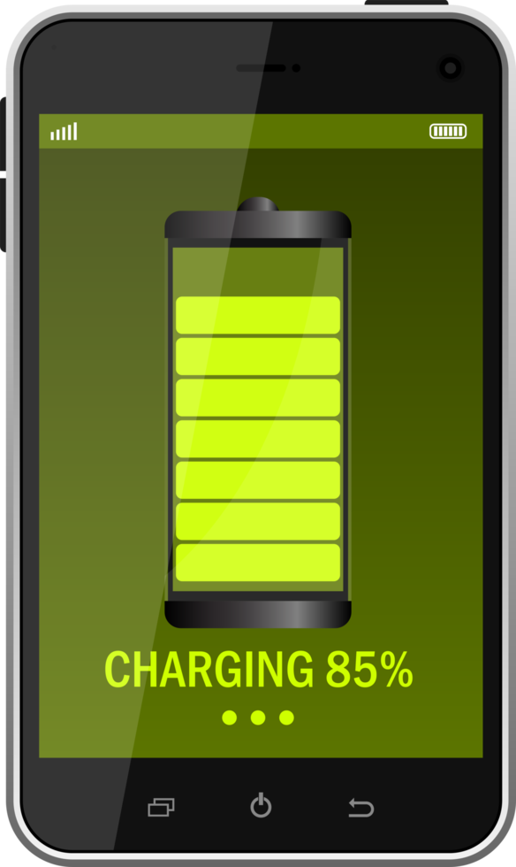 Digital device charging clipart design illustration png