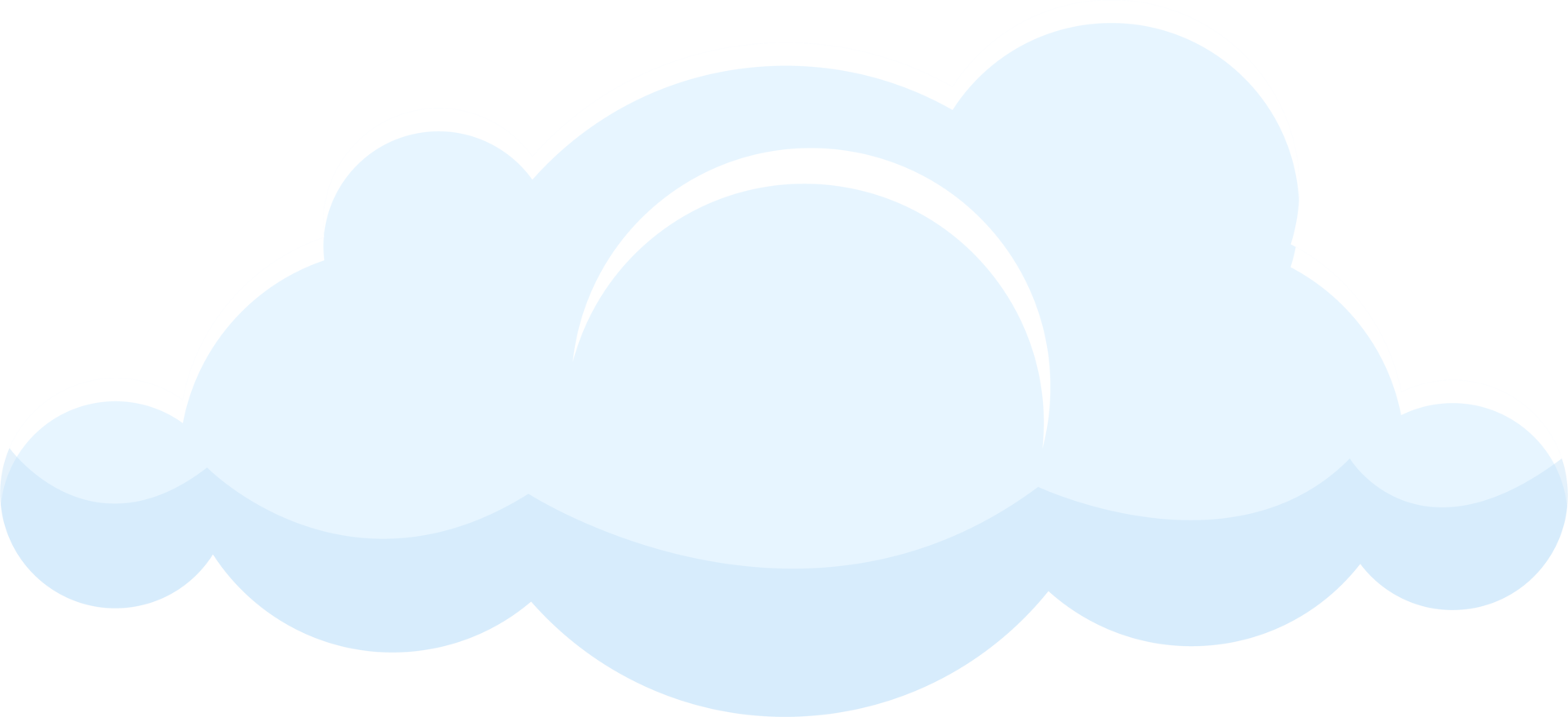 White cloud clipart design illustration png