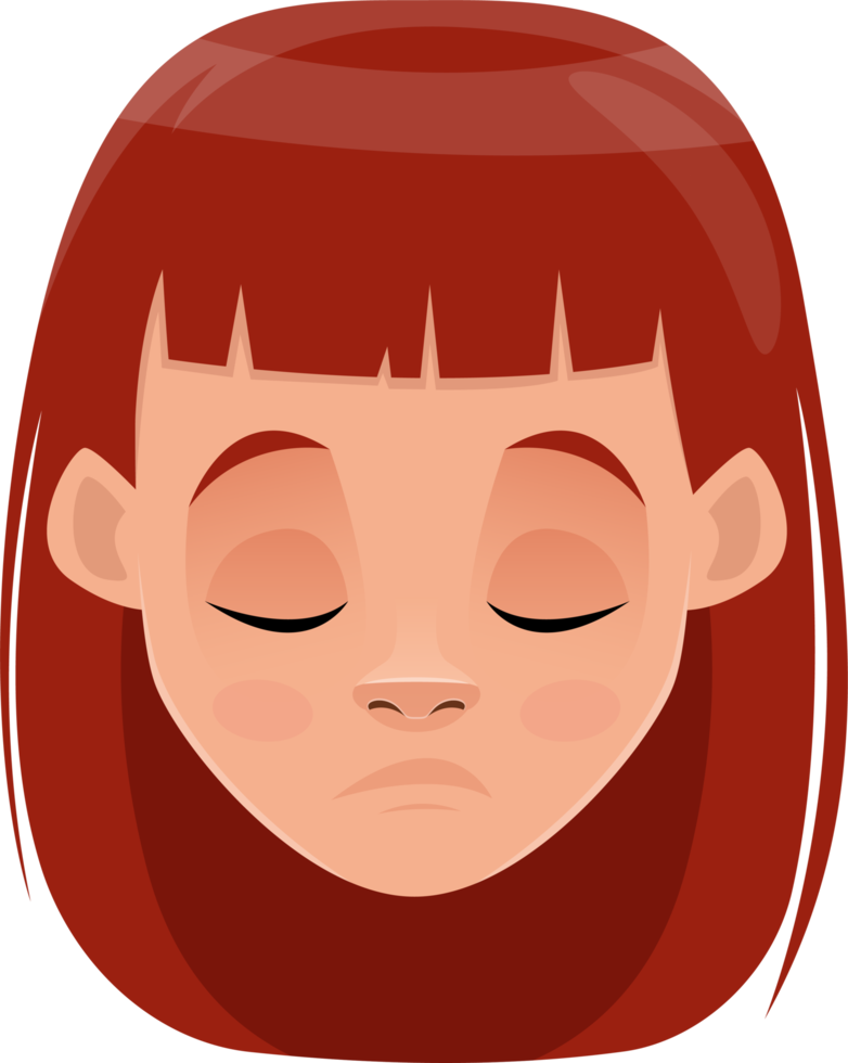 petite fille visage expression clipart conception illustration png