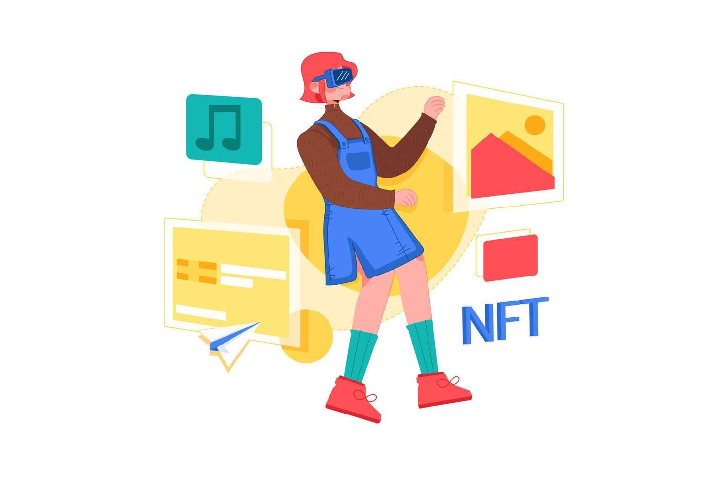 Create NFT using VR tech vector