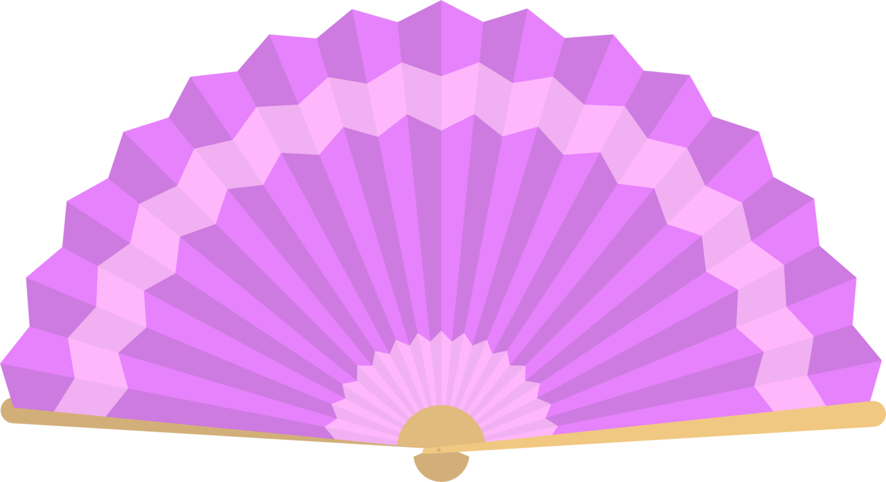 Japanese folding fan clipart design illustration png