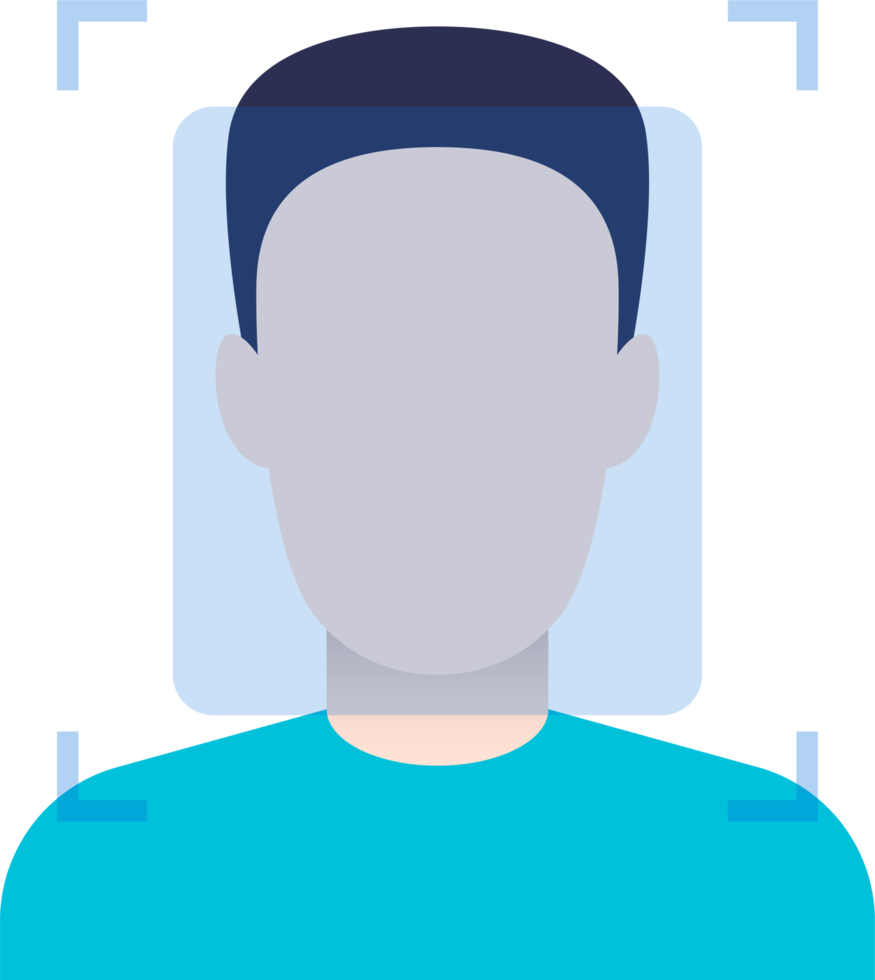 Face verification unlock clipart design illustration png