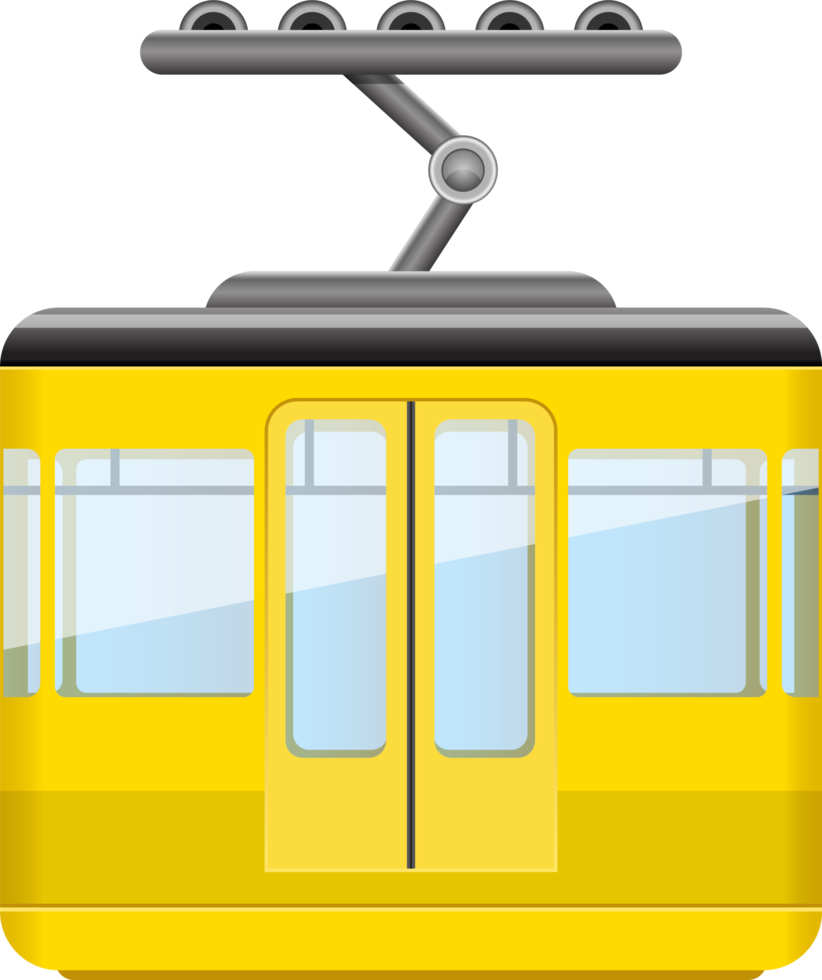 ilustração de design de clipart de funicular de teleférico png