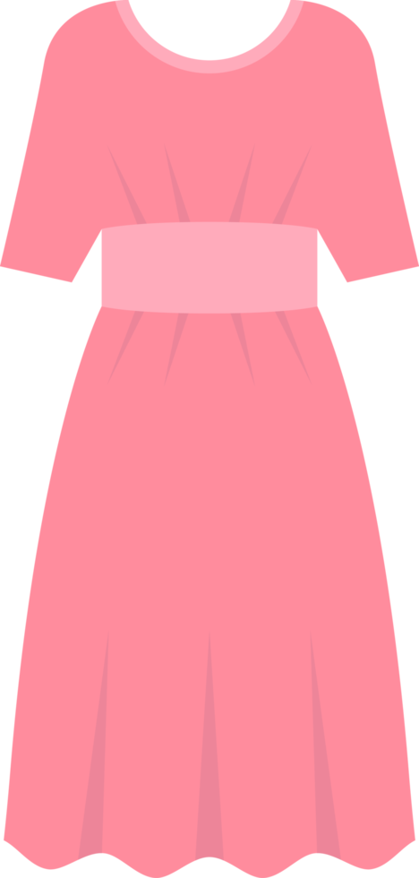 Dress in flat design clipart illustration png