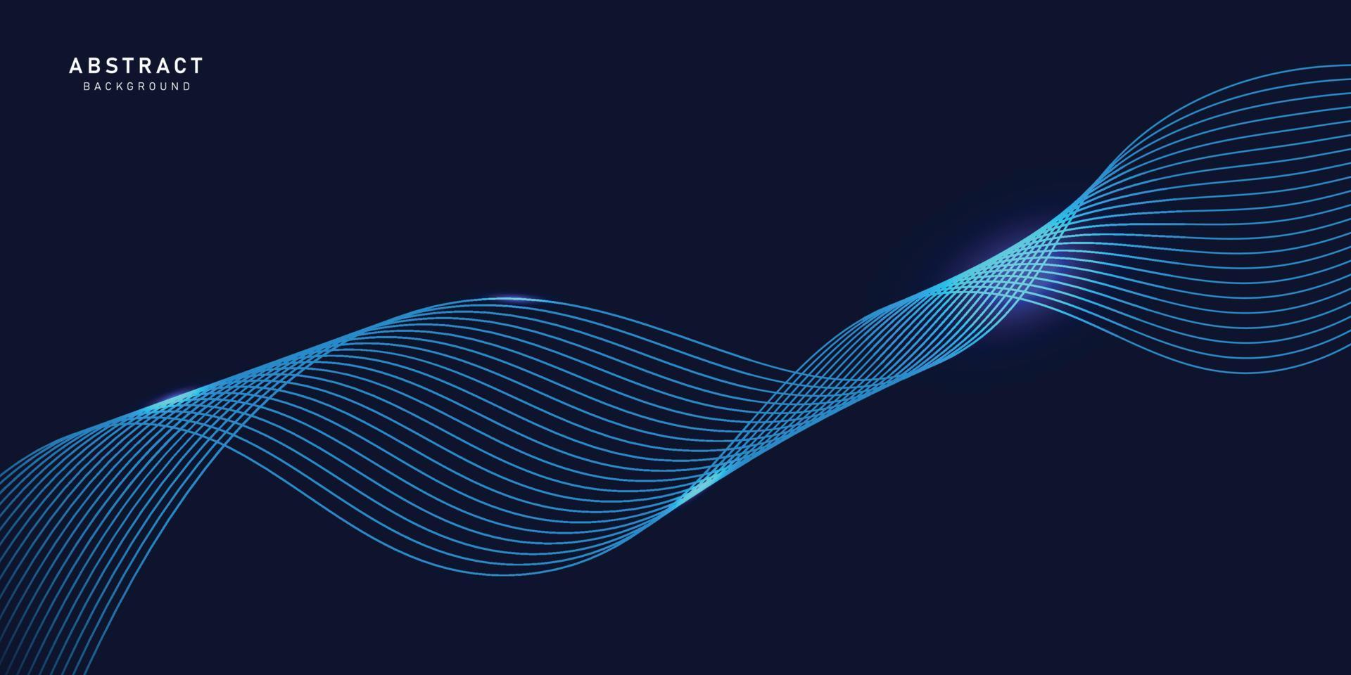 Blue abstract background with flowing particles. dark blue Digital glowing futuristic technology concept background. Dynamic waves use for business, corporate, poster, template, vector, illustration vector