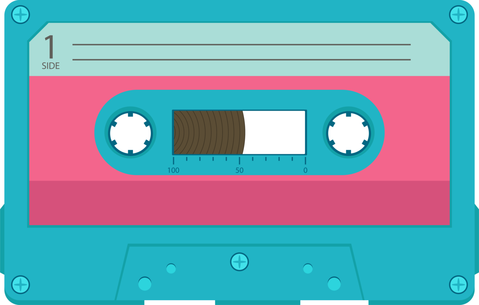 Audio cassette tape clipart design illustration png