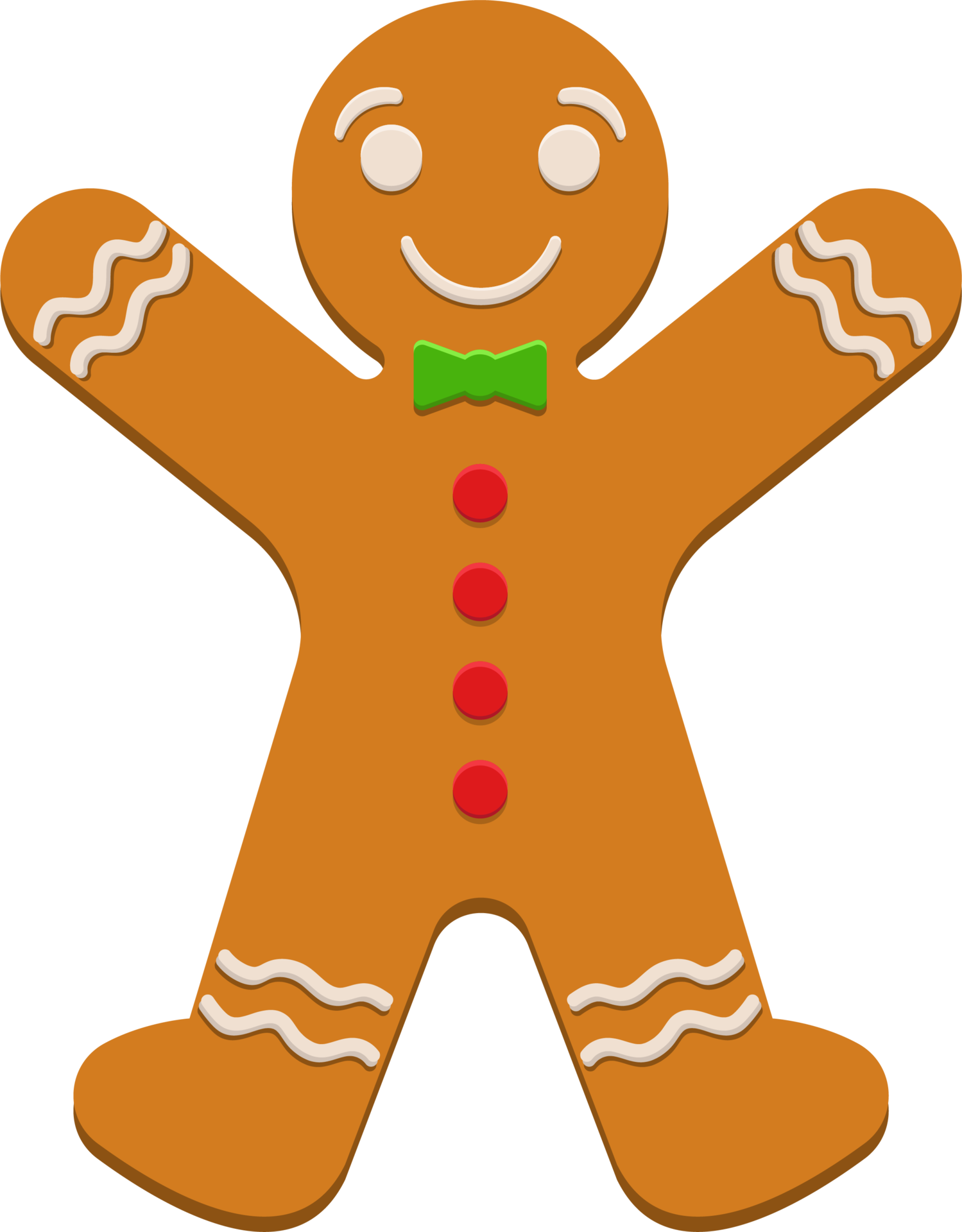 Gingerbread man clipart design illustration 9384319 PNG