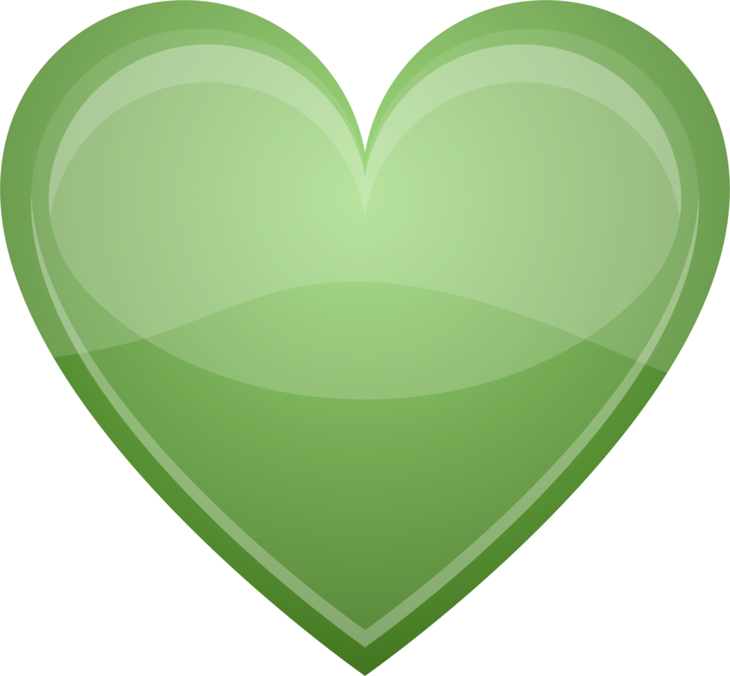 Shiny heart clipart design illustration png