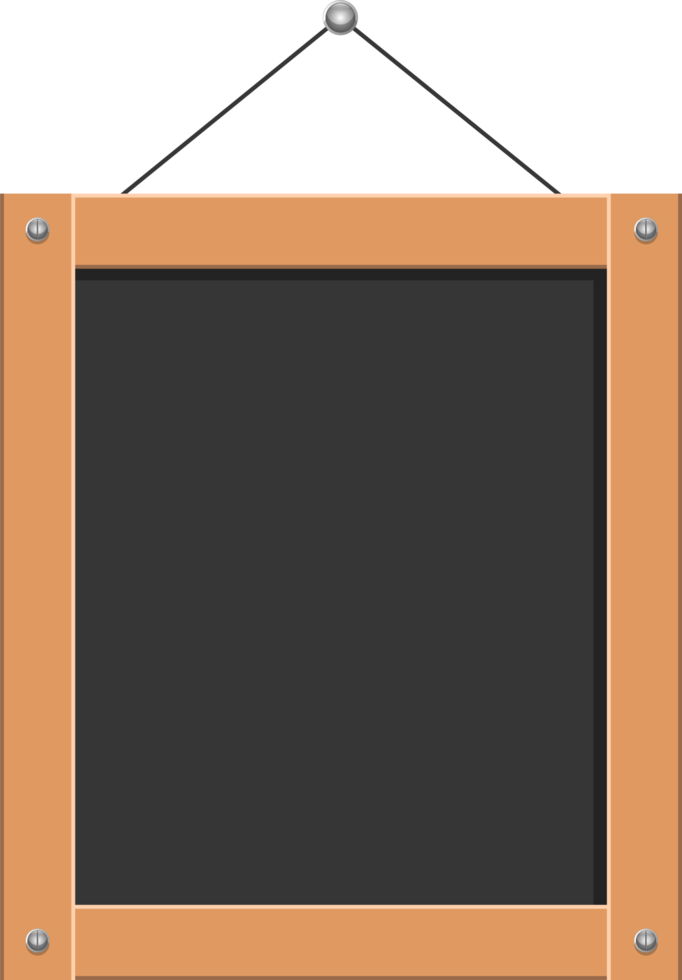 ilustração de design de clipart de placa preta de menu png