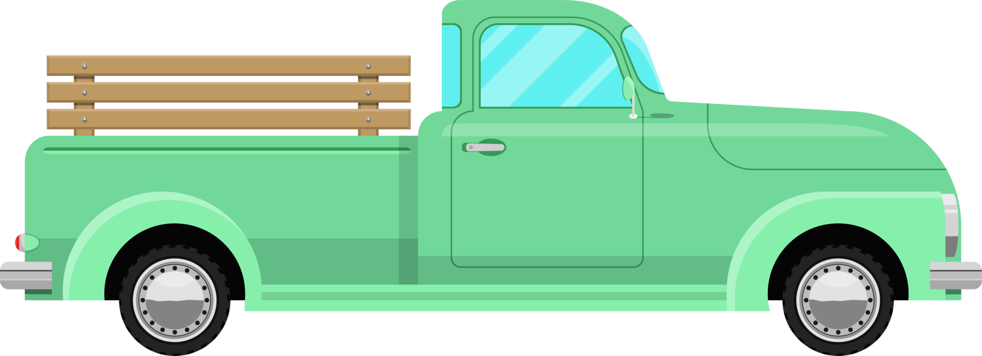 Retro pickup clipart design illustration png