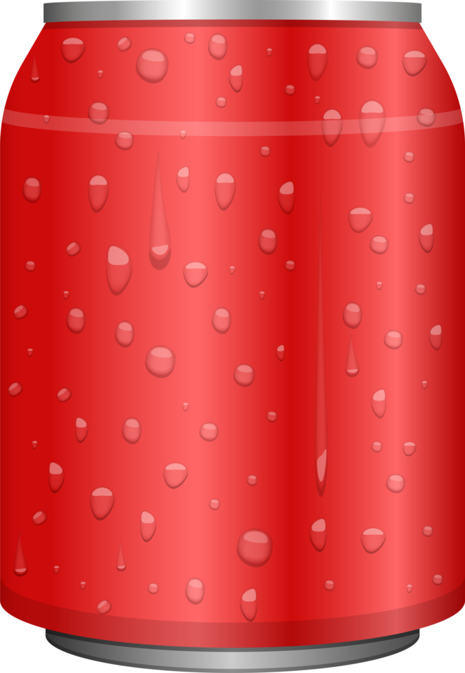 la soda matal realistica può clipart design illustrazione png