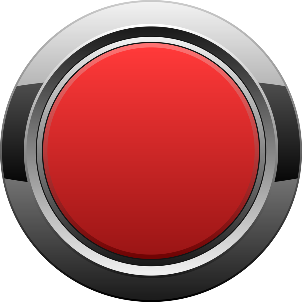 Start engine button red round sticker Royalty Free Vector