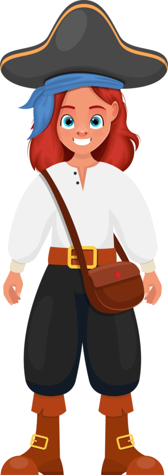 pirate petite fille clipart conception illustration png