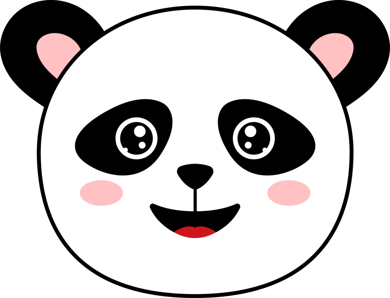 Pandabär-Clipart-Design-Illustration png