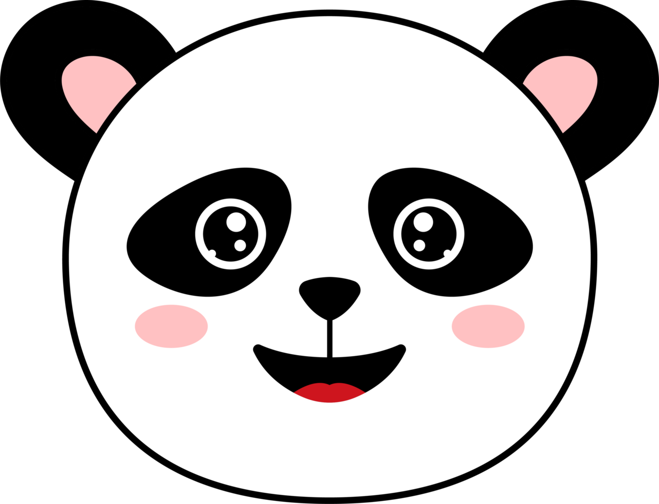 Design PNG E SVG De Cabeça De Urso Panda Desenhada à Mão Para