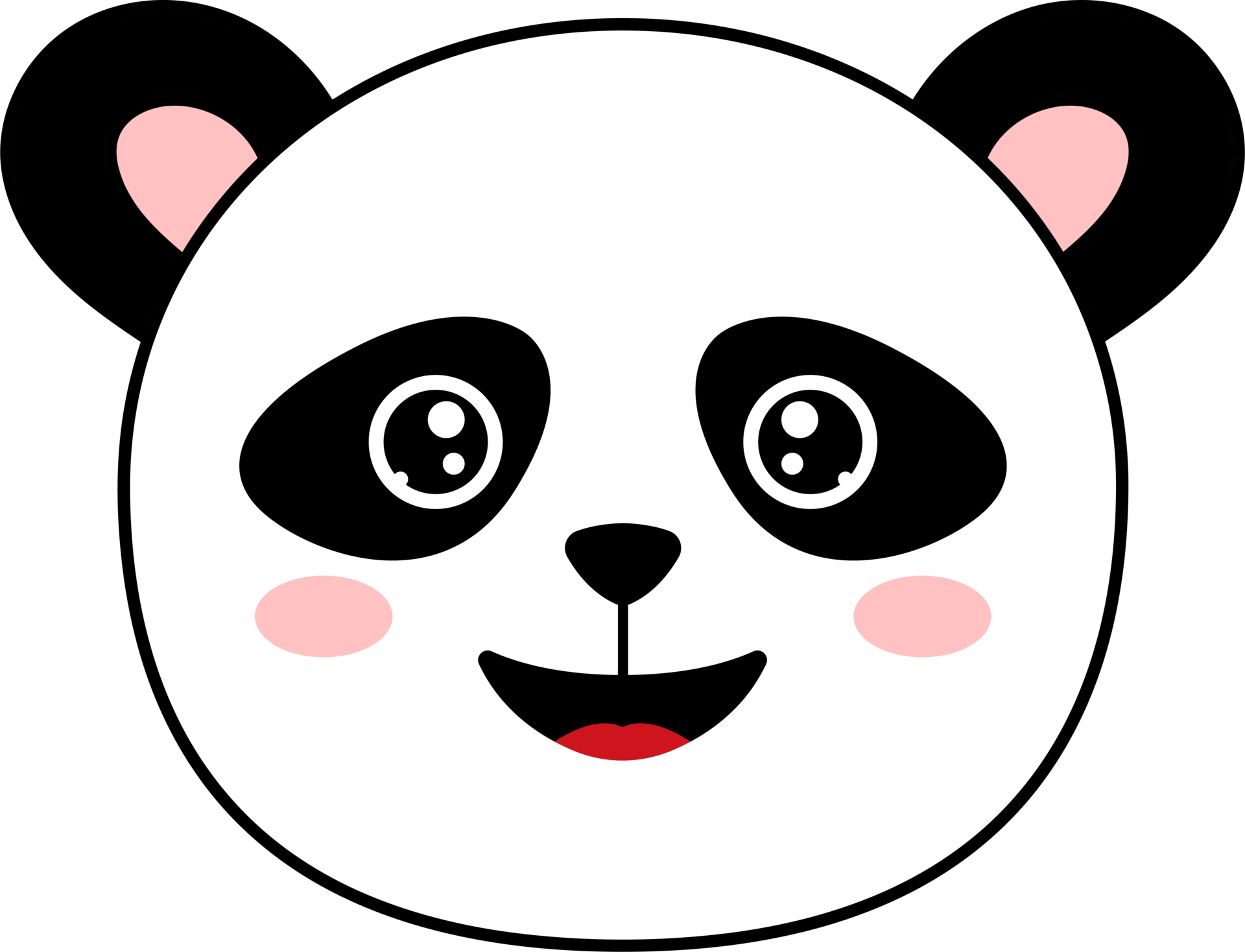 ilustração de rosto de panda desenhada à mão em fundo transparente para  design de modelo 11023575 PNG